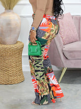 Printed Combo Cargo Pants